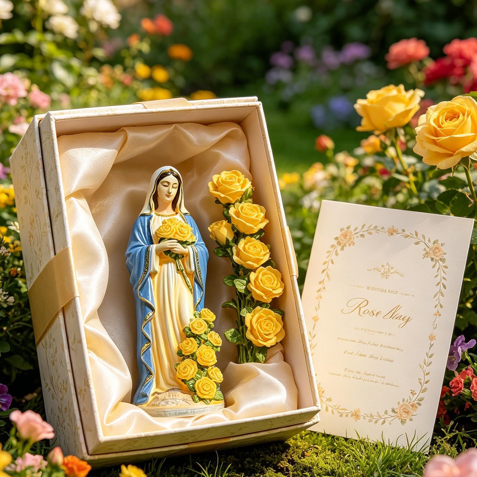 Virgin Mary Solar Statue Garde - Farming And Agriculture 评论和价格